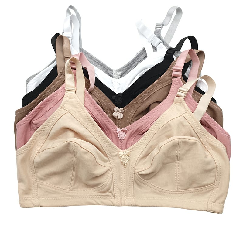 ( Buy 2 Bras, Get 2 Underwear FREE ) Imported Wireless Cotton Bras Non Padded